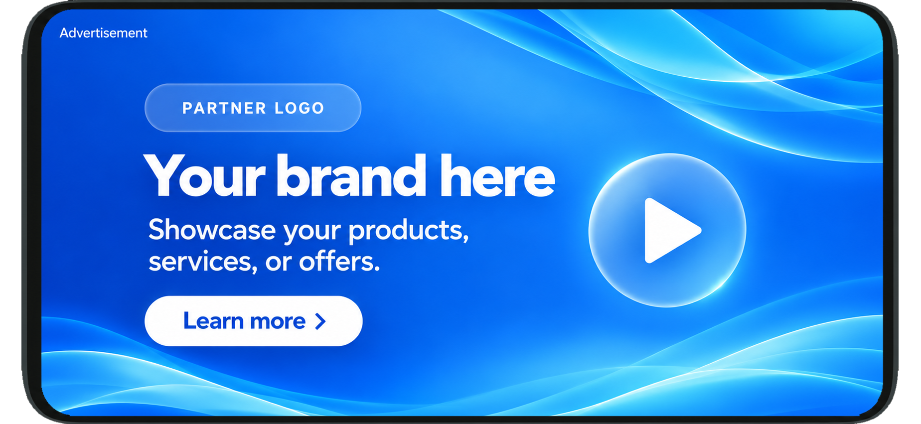 Video to unlock a lesson, Landscape screen