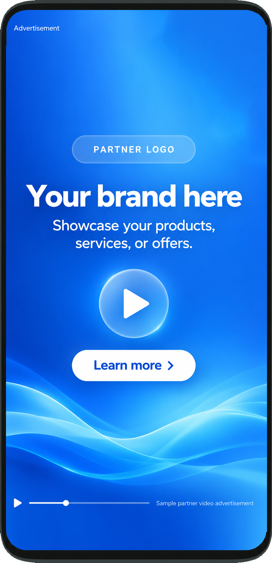 Video to unlock a lesson, Portrait screen